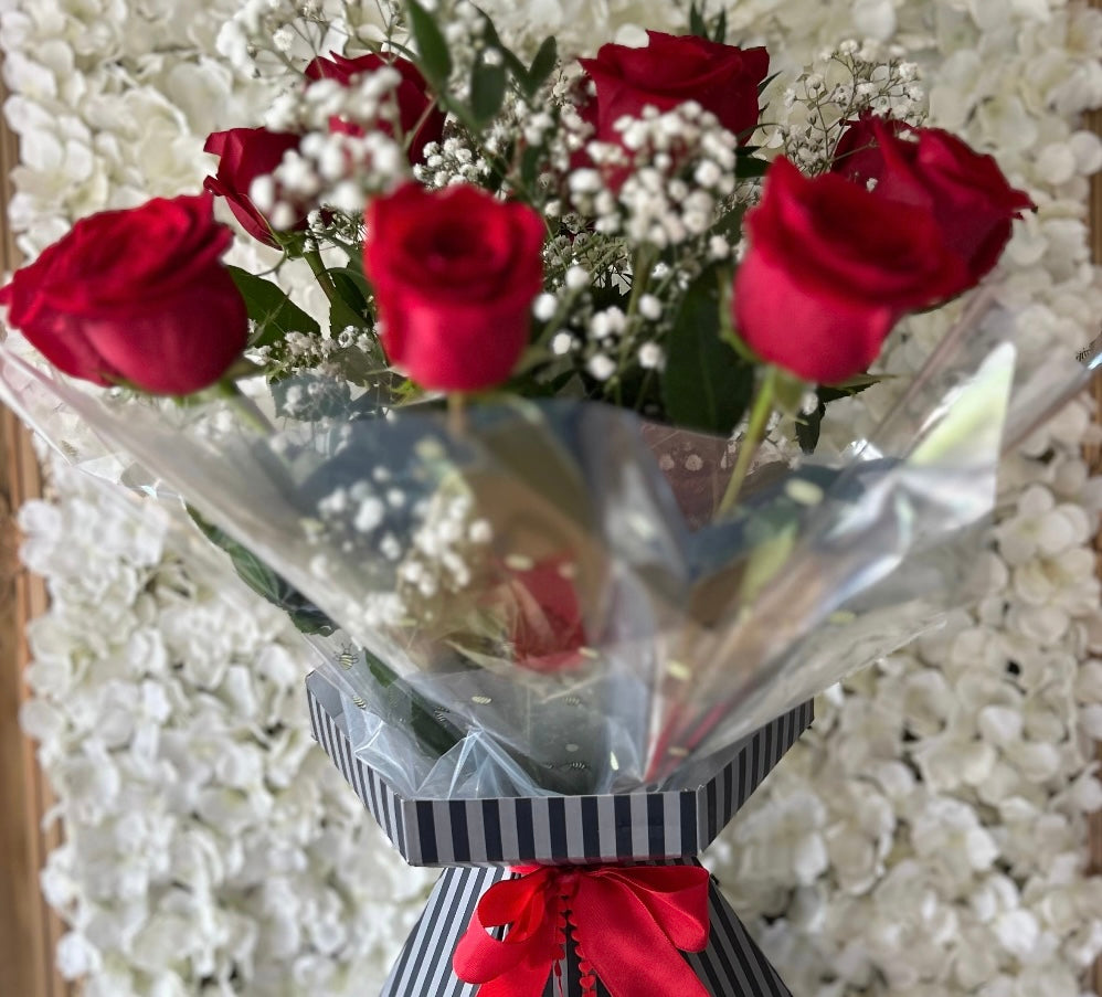 Red Roses in a bouquet