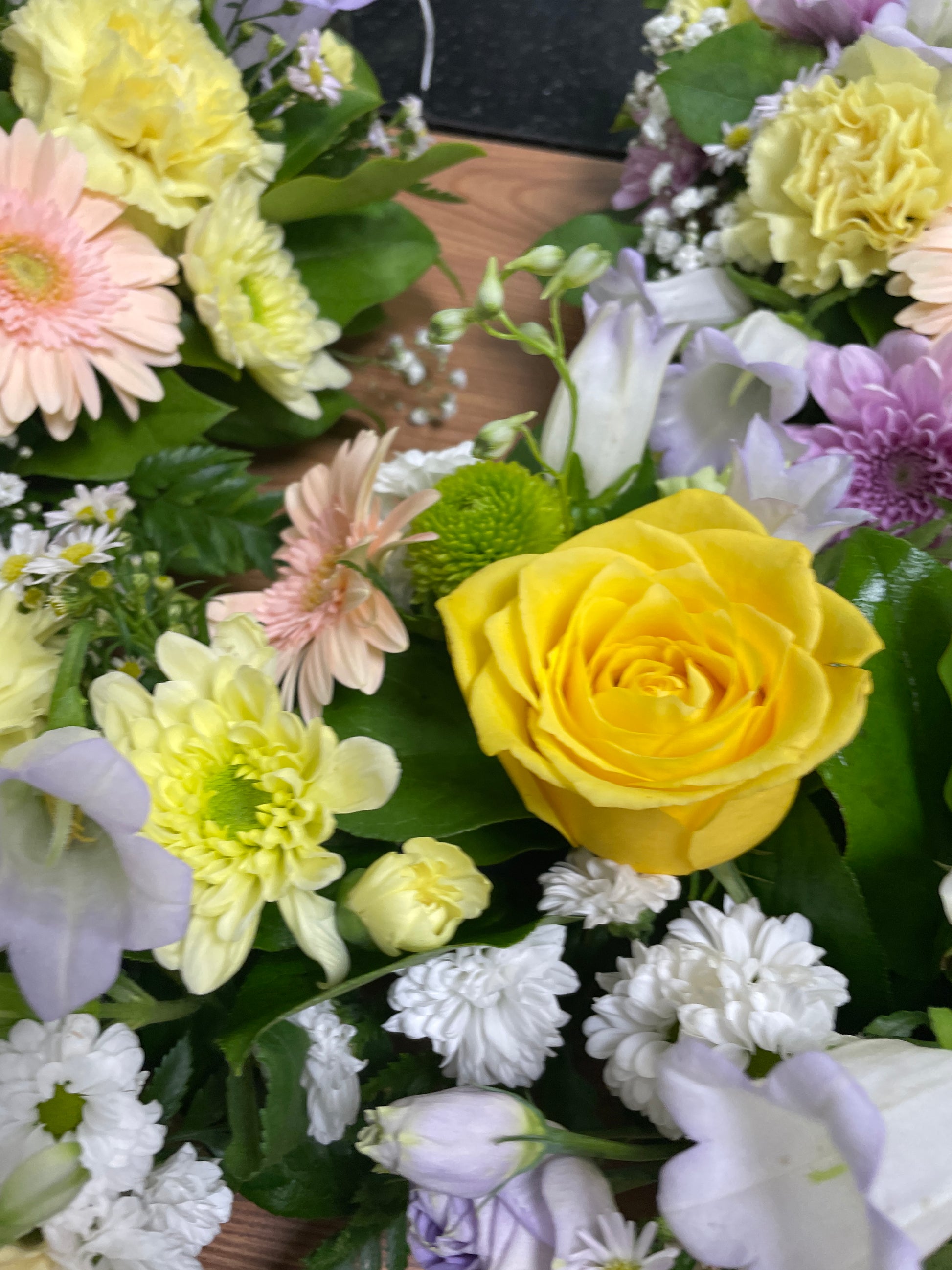 Circular Wreath of Fresh Flowers