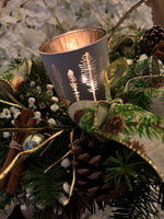 Cosy Christmas table centrepiece