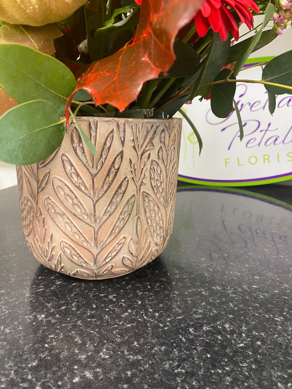Autumnal Stone Pot