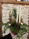 Christmas 🎄 table centrepiece Natural Reindeer Pot