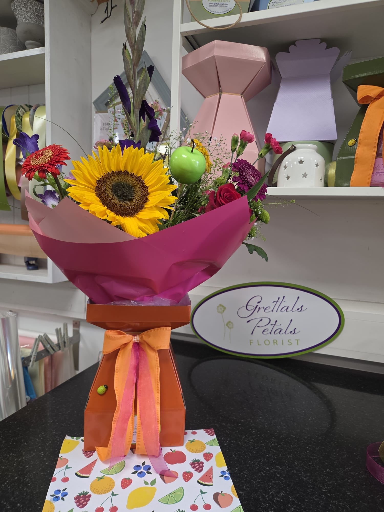 Tutti Fruity Hand tied Bouquet of fresh flowers