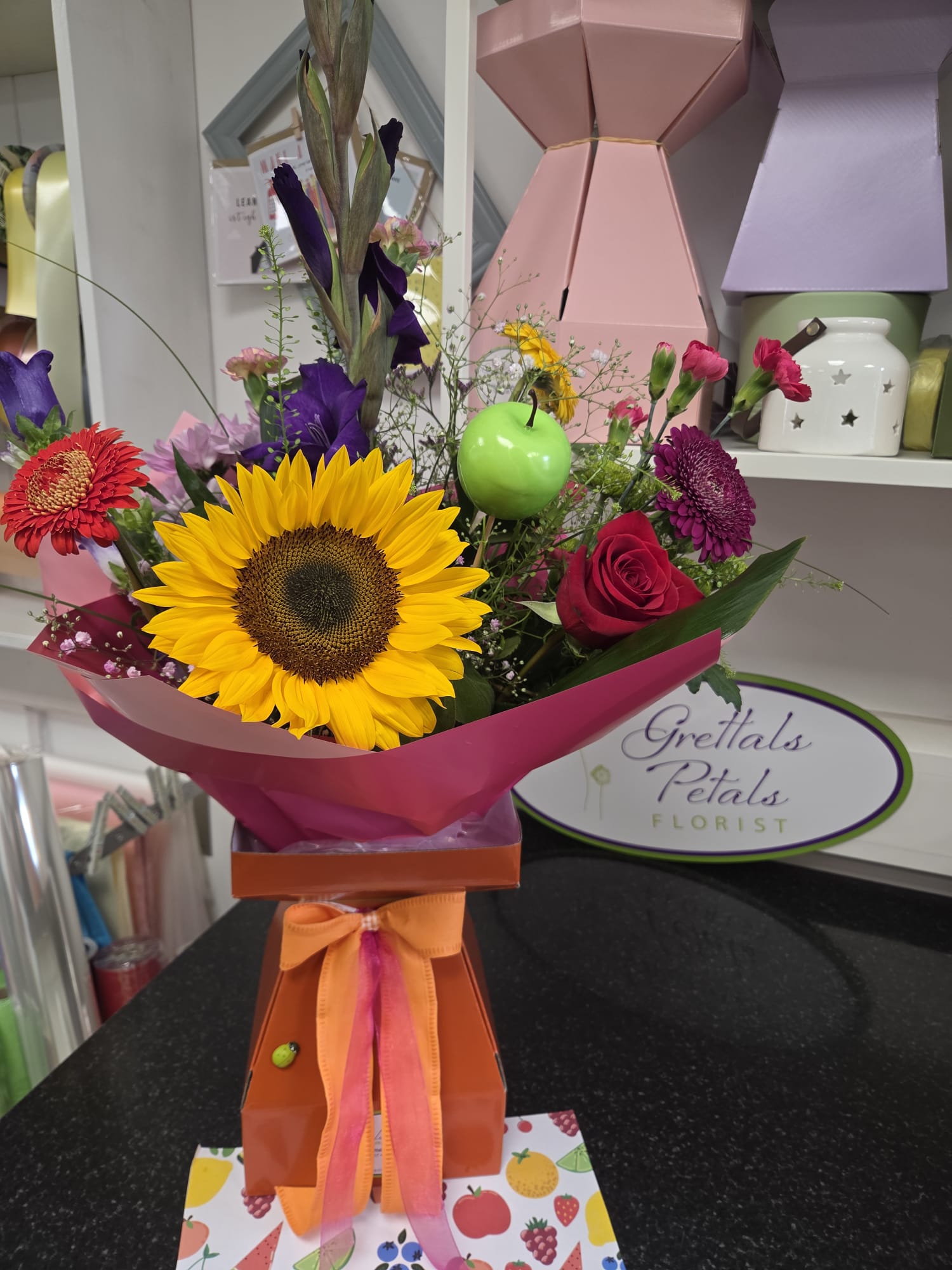 Tutti Fruity Hand tied Bouquet of fresh flowers